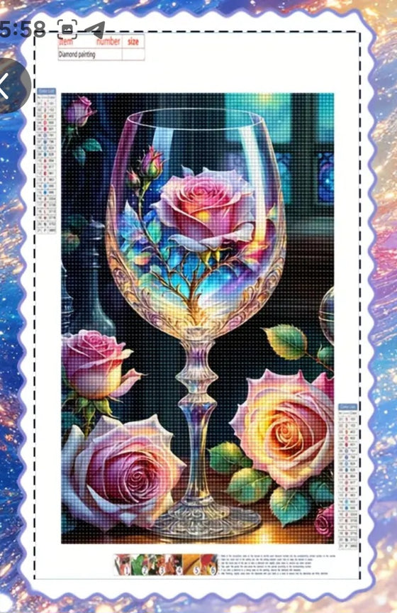 🌹Diamond Painting – Rose Cristalline Éblouissante (40x70 cm)