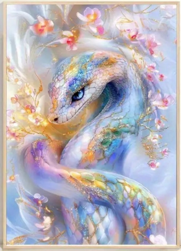 đ Diamond Painting â Serpent Mystique Fleuris (40x60 cm)